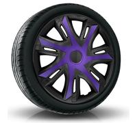 NRM 15" Hubcaps Wheel Covers Trims Set Weather Resistant Universal Purple ABS