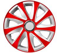 Drift Extra NRM Hub Caps 15 Inch Black / Red Set of 4