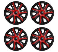15" Hubcaps Wheel Trims NRM N-Power Red-Black
