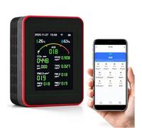 15-in-1 Air Quality Meter - CO₂ Meter/CO₂ Sensor, Particulate Matter Meter PM2.5/PM10, VOC Meter, Air Quality Monitor with Dual Chip & Real-Time AQI Alerts