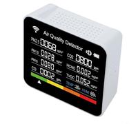 15 In 1 Air Quality Monitor With PM25 Formaldehyde Detector for TUYA Smart App Real Time Data Display For Home Office(White)