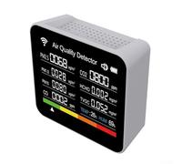 15 in 1 Air Quality with Humidity Meter PM2.5 Detector for App TVOC Formaldehyde HCHO Sensor 2.8 Inch C(White)