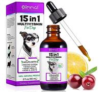 15 in 1 Dog Multivitamin Drops for dogs - Dog Vitamins & Supplements Natural Dog Multivitamins and Minerals - Glucosamine, MSM for Skin & Coat, Heart Health, Bones, Joint, Immune System Support