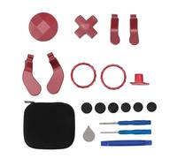 15 in 1 Metal Thumbsticks for One Elite Series 2, Elite Series 2 Core Controller Gaming Accessories Replacement Parts, Metal Mod 6 Swap Joysticks, Paddles, D-Pads, Tool (Red)