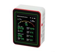 15-in-1 Smart Air Quality Monitor for Home & Office, Real-Time Alarm Indoor Air Sensor with CO2 CO HCHO TVOC PM0.3 PM1.0 PM2.5 PM10 Temperature Humidity AQI Detection, IAQ Tester for TUYA(White)