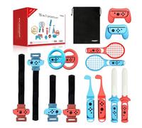 15 in 1 Switch Sports Accessories Bundle with Storage Bag Compatible with Nintendo Switch/OLED Joy-con, for Authentic Switch Sports Games Experience, Double Player, Family Gatherings, Social