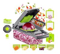 15-in-1 Vegetable Chopper Slicer Dicer Cutter - Mandoline Food Grater & Onion Chopper with Container, Kitchen Veggie Meal Prep Tool