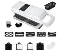 15-in-1 Vertical Vegetable Chopper for Salad Potato Carrot, Vegetable Chopper, Kitchen Easy Food Prep, Home Essentials,White lid 15-in-1