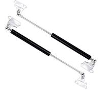 15 inch 400N/90 lb Gas Support Cabinet Hinged Safety Lift Support, Soft Closing Gas Shock Strut and Cushioned Telescoping Cabinet Door Metal Head Gas Spring Support with L-Mounting Brackets, Sets of 2
