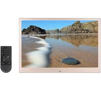 15-inch aluminum alloy ultra-thin narrow-edge HD 1080P digital advertising machine player USB and SD card slot and remote control,Gold