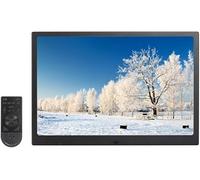 15-inch aluminum alloy ultra-thin narrow-edge HD 1080P digital advertising machine player USB and SD card slot and remote control,Black