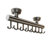 15 inch Aluminum Valet Rod for Closets Pull Out Design with Optional 8 Hook or 16 Hook Setup for Hanging Organization (Double)