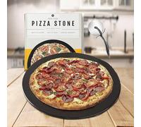 15 inch Bake Crispy Crust Pizza Ceramic Pizza Grilling Stone, Baking Stone, Pizza Pan for Oven, Grill, BBQ, Durable and Safe