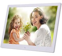 15-inch Digital Photo Frame, Picture Video Calendar Alarm Clock Supports Multiple File Formats and Is Suitable for Various Scenarios (White)