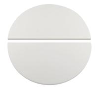 15 inch Half Moon Ceramic Heat Deflector Plates for Kamado Joe Classic I, II, III,Big Green Egg Grill Parts, 2-Pack,White