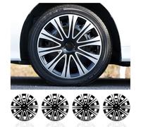 15 Inch Hubcaps for Iron Rims - 4PCS Black Tornado Style Wheel Covers, Plastic Replacement Hubcaps, Car Accessories(17 Inch,Sunlight Style)