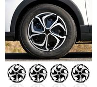 15 Inch Hubcaps for Iron Rims - 4PCS Black Tornado Style Wheel Covers, Plastic Replacement Hubcaps, Car Accessories(14 Inch,Flower Style)