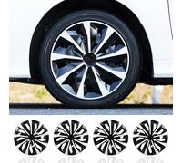 15 Inch Hubcaps for Iron Rims - 4PCS Black Tornado Style Wheel Covers, Plastic Replacement Hubcaps, Car Accessories(17 Inch,Knife Style)