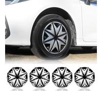 15 Inch Hubcaps for Iron Rims - 4PCS Black Tornado Style Wheel Covers, Plastic Replacement Hubcaps, Car Accessories(15 Inch,Starfish Style)