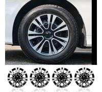 15 Inch Hubcaps for Iron Rims - 4PCS Black Tornado Style Wheel Covers, Plastic Replacement Hubcaps, Car Accessories(15 Inch,Petal Style)