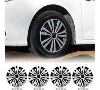 15 Inch Hubcaps for Iron Rims - 4PCS Black Tornado Style Wheel Covers, Plastic Replacement Hubcaps, Car Accessories(15 Inch,Arachnid Style)