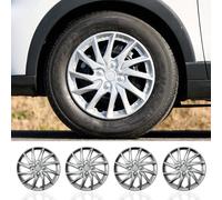15 Inch Hubcaps for Iron Rims - 4PCS Black Tornado Style Wheel Covers, Plastic Replacement Hubcaps, Car Accessories(14 Inch,Sport Style)