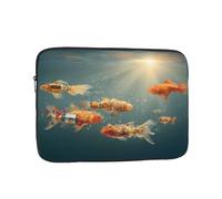 15 inch Laptop Bag Shockproof Portable Fashion Strange Little Fish Print Design Case for Business Trip Work University