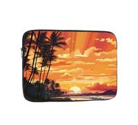 15 inch Laptop Case Tropical Sunrise Pattern Laptop Sleeve Computer Bag Water Resistant Computer Case Carrying Cover Compatible for Men Women
