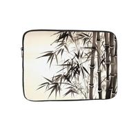 15 Inch Laptop Sleeve Bag Waterproof Shockproof Laptop Case Bag Bamboo Tree Image Chinese Calligraphy Computer Skin Bags Lightweight Tablet Carrying Case