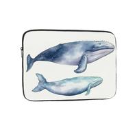 15 Inch Laptop Sleeve Bag Waterproof Shockproof Laptop Case Bag Blue Humpback Whale Computer Skin Bags Lightweight Tablet Carrying Case