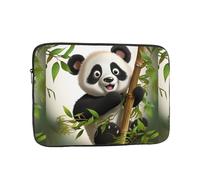 15 Inch Laptop Sleeve Bag Waterproof Shockproof Laptop Case Bag Cute Panda Climb Bamboo Computer Skin Bags Lightweight Tablet Carrying Case