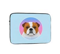 15 Inch Laptop Sleeve Bag Waterproof Shockproof Laptop Case Bag Cute Pet Bulldog Dog Pattern Computer Skin Bags Lightweight Tablet Carrying Case