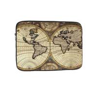 15 Inch Laptop Sleeve Bag Waterproof Shockproof Laptop Case Bags Ancient Map World Globe Computer Skin Bags Lightweight Tablet Carrying Case