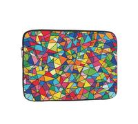 15 Inch Laptop Sleeve Bag Waterproof Shockproof Laptop Case Bags Lightweight Computer Skin Bag Bright Geometric Shapes Tablet Carrying Case