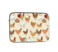 15 Inch Laptop Sleeve, Soft Protective Case With A Brood Of Chickens Print,Slim Lightweight Bag Specially Compatible With 15 Inch Macbook, Fits Some Pc Notebook