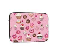 15 Inch Laptop Sleeve, Soft Protective Case With Cupcakes Donuts Muffins Sugar Print Print,Slim Lightweight Bag Specially Compatible With 15 Inch Macbook, Fits Some Pc Notebook