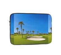 15 Inch Laptop Sleeve, Soft Protective Case With Golf Course By The Sea Print,Slim Lightweight Bag Specially Compatible With 15 Inch Macbook, Fits Some Pc Notebook