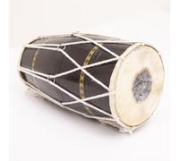 15 Inch Medium Handmade Wooden & Leather Classical Indian Folk Tabla Dholak Drum Set, Hand Percussion World Musical Instruments For Musicians Punjabi Dhol Dholki