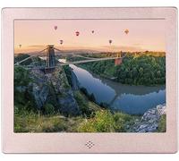 15-inch metal digital photo frame Wall-mounted electronic photo album Advertising machine for supermarket and hotel reception desks(Rose Gold)