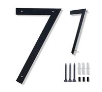 15 Inch Modern House Numbers For Outside,Large Metal house Numbers for Outside, Large Address Numbers For House Matte Black Floating Outdoor Flush Alloy Steel Home Address Numbers 7