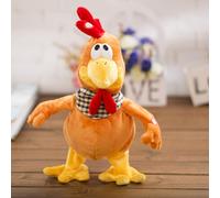 15 Inch Musical Squawking Chicken Toy Singing Waving Rooster Electronic Interactive Plush Toy Electric Stuffed Animal Toy