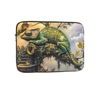 15 inch Portable Laptop Bag - Lying chameleon Printed Shockproof Laptop Inner Pocket for Business, Travel, School, Office