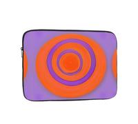 15 inch Portable Laptop Bag - Orange Circle Centre Printing Shockproof Laptop Inner Pocket for Business, Travel, School, Office