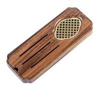 15 Inch Rectangular Walnut Kung Fu Tea Tray for 2 People - Decorative Serving Tray for Home, Office, Teahouse