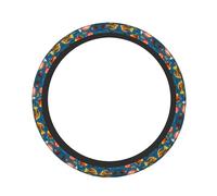 15-inch Submarine Reef Fish Printed Steering Wheel Cover Elastic Trim Cover Suitable for Cars and SUVs