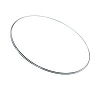15-Inch Tempered Glass Round Table Top, 8mm Thick, Polished Edge, Heat and Scratch Resistant, Ideal for Indoor/Patio Use