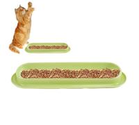 15° inclined feeding bowl long - Drink and feeder cat dog pet | Double container stable ergonomic anti-tilt easy cleaning ideal for solid and wet food at home