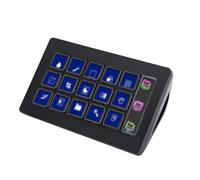 15 Keys LCD Custom Keyboard, Streaming Studio Controller Keypad for elgato 4KCU, for OBS, for Twitch, for YouTube, for Twitter, for Discord, for Spotify