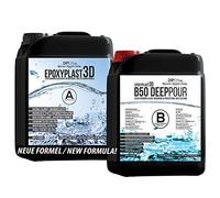 15 KG EpoxyPlast 3D B50 DEEP POUR Epoxy Resin, Ultra Diamond Clear, Maximum UV Resistance, River Table, Jewelry, Pouring, Crystal Clear Appearance, self-leveling, bubble free, Cures like Glass