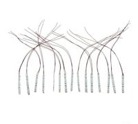 15 LED For Pre-Wired White Strip Compatible with For SMD 3528 Diodes for 12V to 18V AC or DC Power in Scale Modeling Railway and Building Projects (White Light)